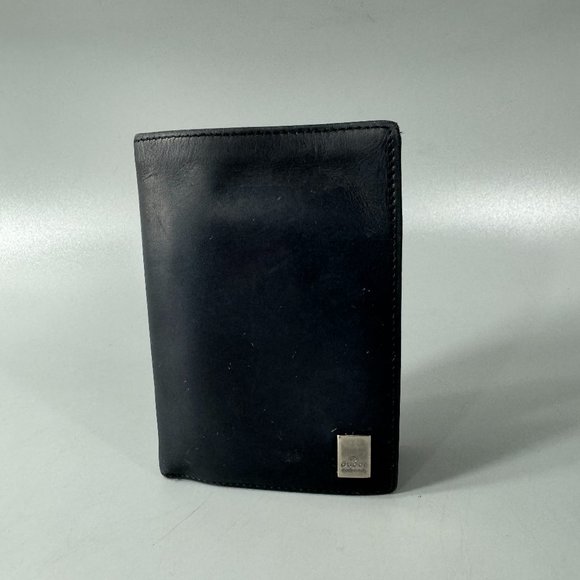 Authentic Vintage Gucci Dark Blue Soft Leather Bi-fold Wallet - Picture 1 of 16